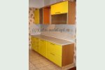 Кухня МДФ прямая, фото желтой кухни 