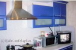 Синяя кухня  Sidak, МДФ прямая