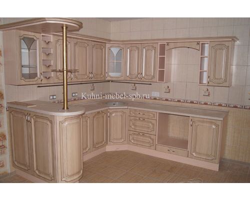 Кухня в стиле прованс, фото большой кухни в частном доме